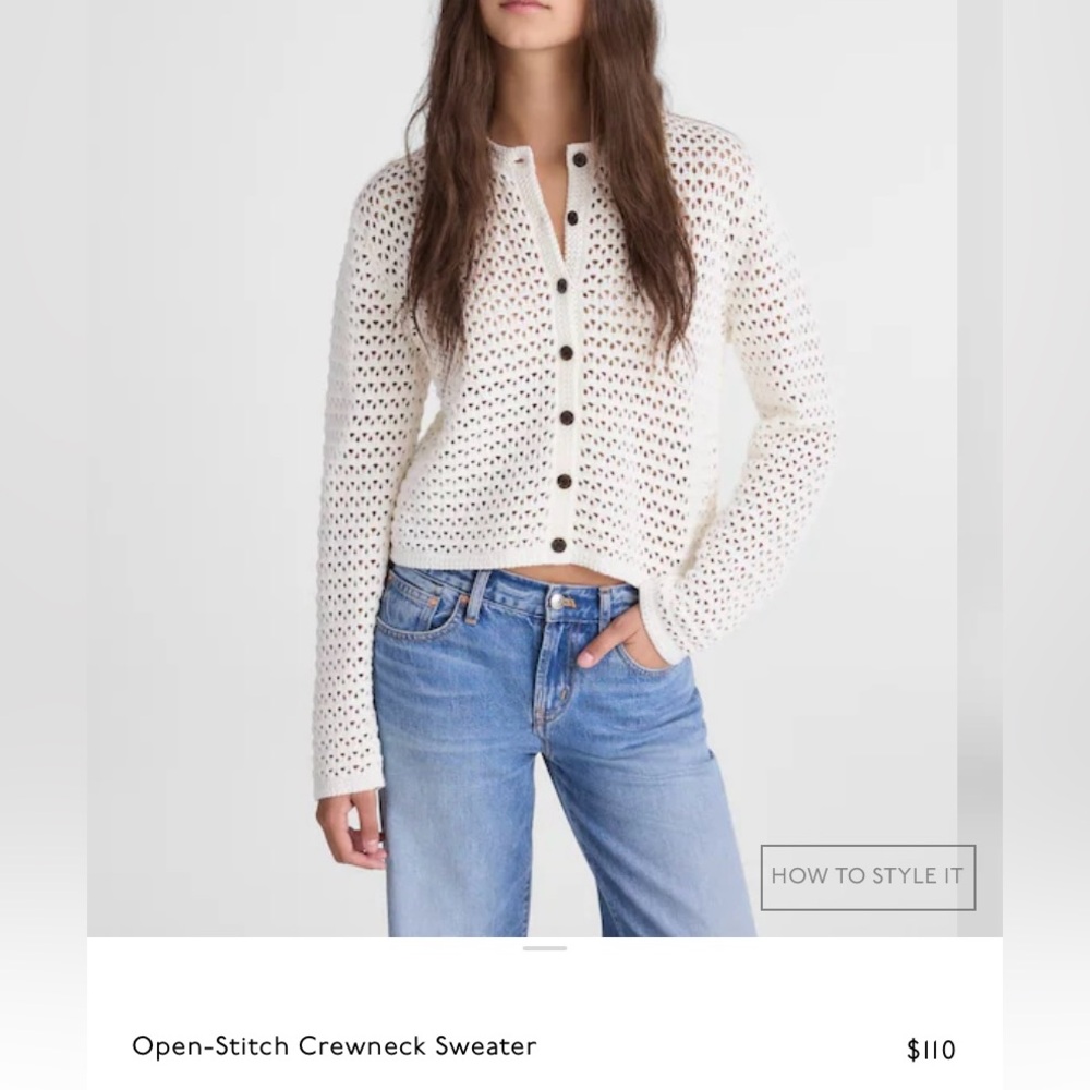 Like new cotton open stitch cardigan